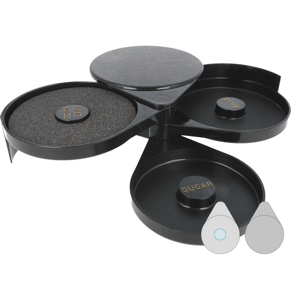 Sugar and Salt Dispenser for Cocktails Black ABS